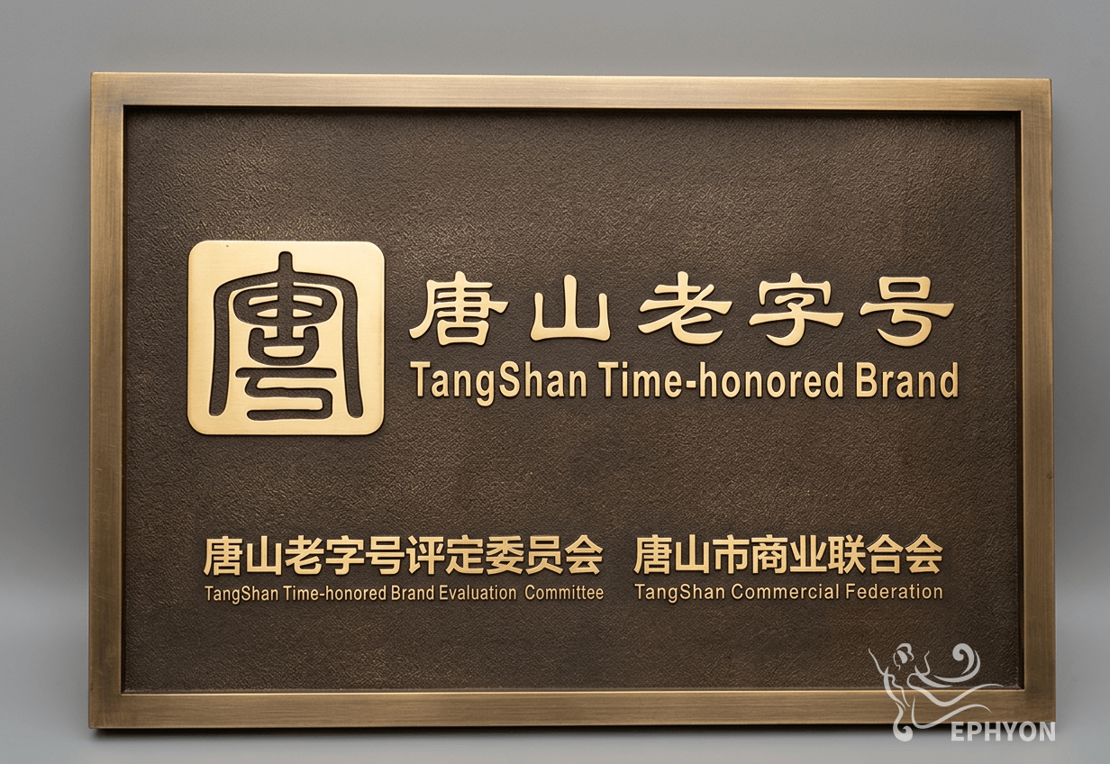 Tangshan time-honored brand recognition plaque